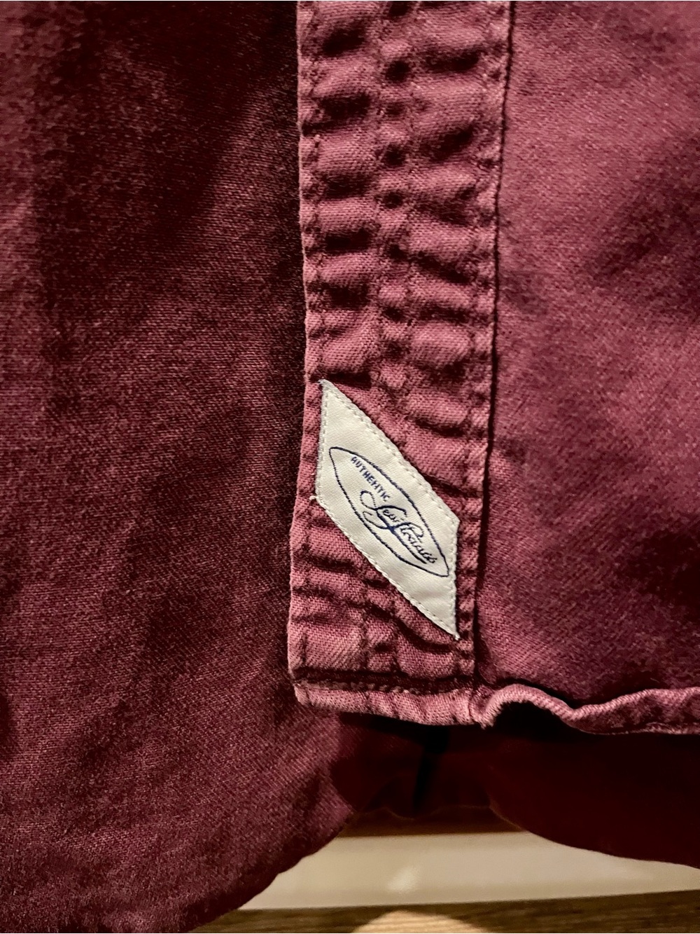 Vintage Levi's Men's Maroon Button-Up Shirt Jacket - Picture 3 of 12